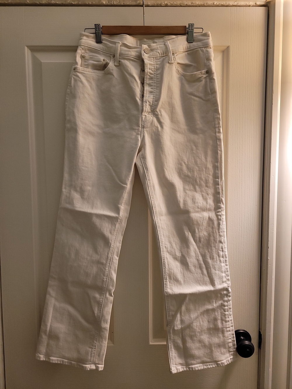 MOTHER Cream Puffs The Tripper Ankle Jeans - Cream